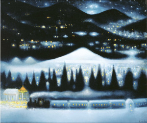 CHRISTMAS NIGHT, OIL ON CANVAS, 120X100, 2003