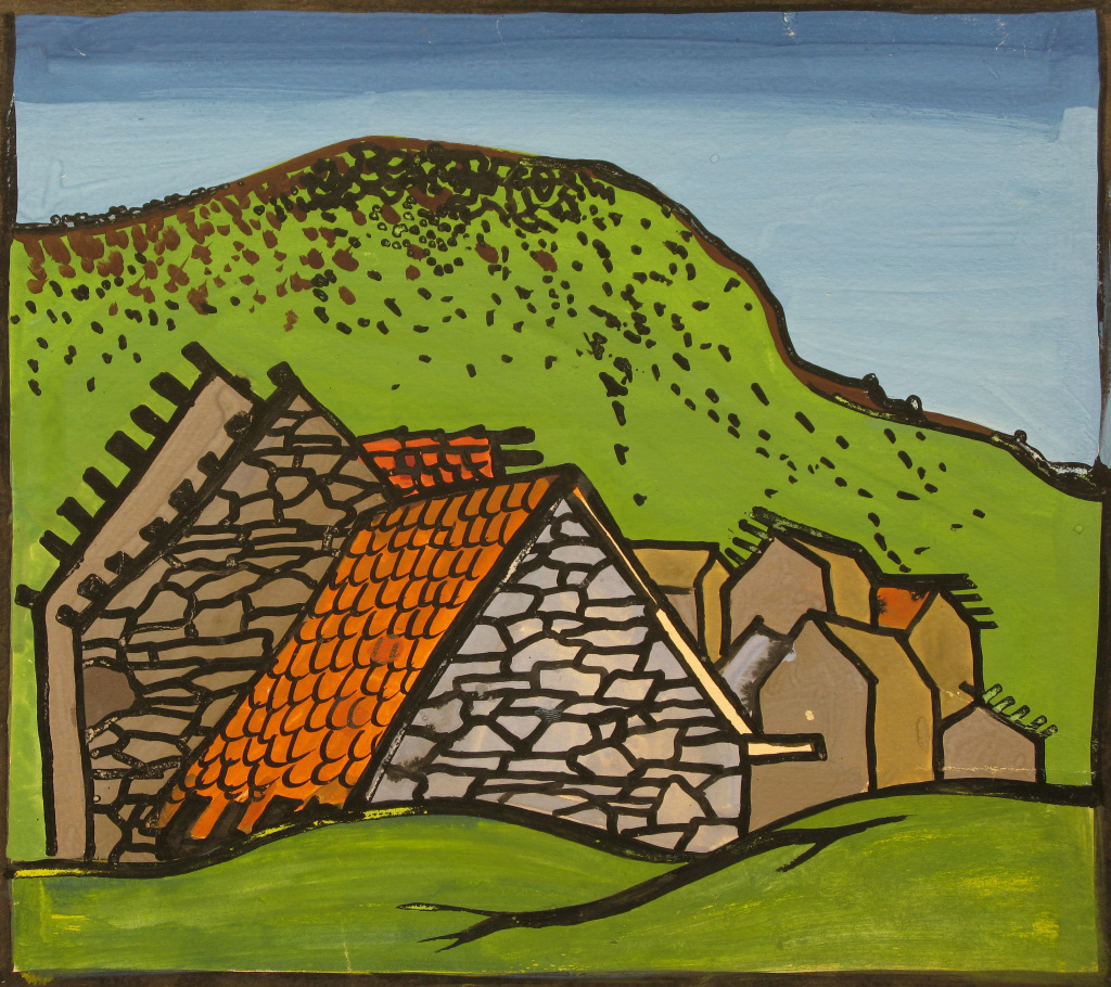 Kartli Landscape, 30x40, gouache on paper, 1958