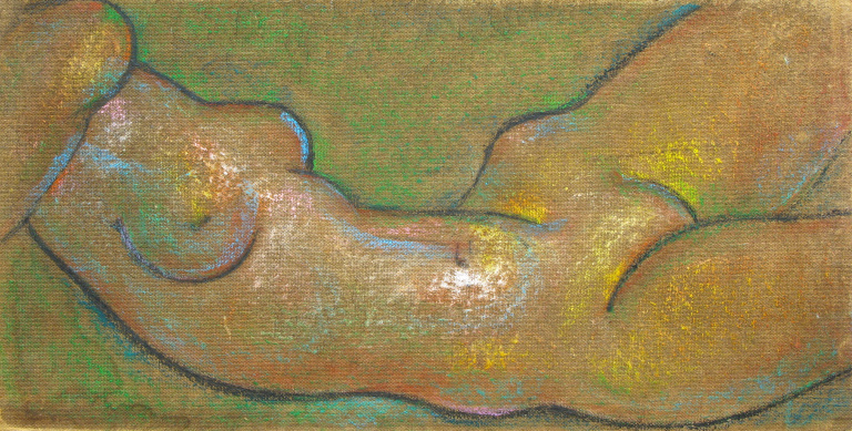 Woman Torso, crayon on cardboard, 82/41, 2004