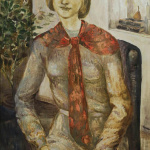 Woman with a Scarf. 1978. Oil on canvas. 115X80