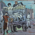 Dog Hunters. 1981. Oil on cardboard. 57x74