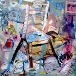 Van Gog's Chair. Oil on canvas. 120x120