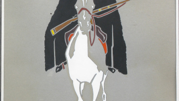 “ცხენოსანი”, ქაღალდი, ფანქარი , გუაში, 36x29, 1962