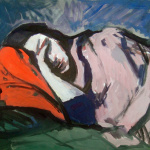 მძინარე ქალი. 1957. ქაღალდი, გუაში. 38x42