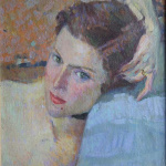 Ballerina Vera Tsignadze Portrait. 1955. Oil on canvas