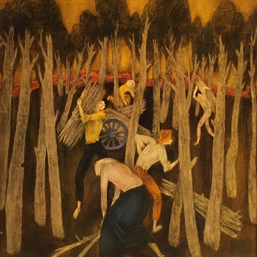"In the Forest“ – oil on canvas ,47X38. 1970s.