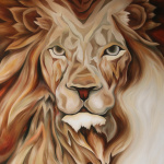 Lion — Astrological Self Portrait. 2020. Oil on canvas. 100x80
