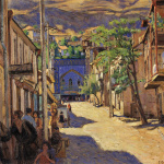 Abano Street. Oil on canvas