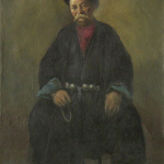 Wine seller. Oil on canvas. 47x71 cm