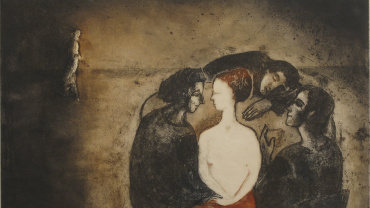 Friends. Etching. 50x64 cm