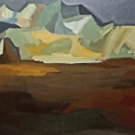 Far Away — Acrylic on paper, 60 × 50 cm, 2023