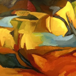 Memory of the Earth — Oil on canvas, 100 × 130 cm, 2023